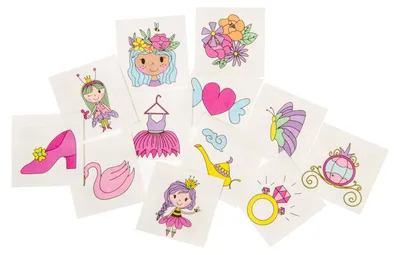 Immagine prodotto di Duckiez Tatuaggi Principessa, 12 pezzi.