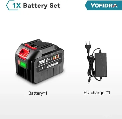 Obrázek produktu pro Náhradní baterie pro elektrické nářadí – Li-Ion baterie – 21 V 4,5 Ah (4500 mAh) – 1 baterie + 1 nabíječka – kompatibilní s 18–21 V – bílá