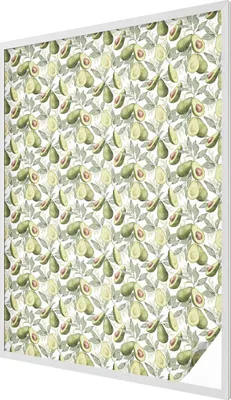 Produktbild von Buntglas Fensterfolie – 146x100 cm – Stained-Glass Design – blickdichte dekorative Sichtschutzfolie – selbstklebend, UV-Schutz – Avocadoblätter