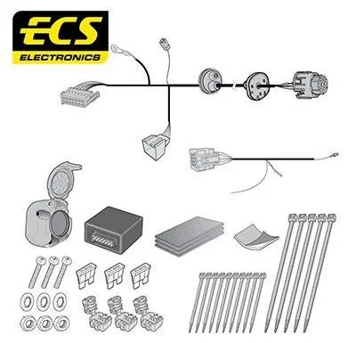 Zdjęcie produktu dla Zestaw elektryczny ECS BW-008-B1 do haka holowniczego dla BMW 3 Touring (E91)