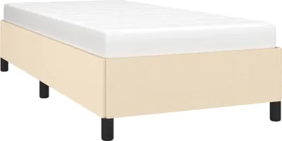 Produktbild von vidaXL Bettgestell ohne Matratze Creme 80x200 cm Stoff