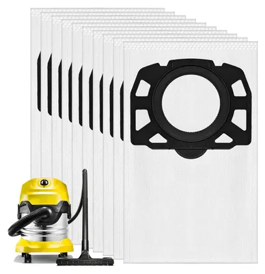 Immagine prodotto di 10 sacchetti di ricambio per aspirapolvere KFI 487, compatibili con Kärcher