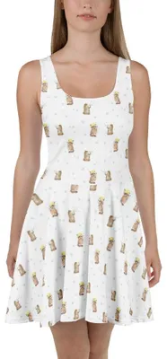 Produktbild von Mr. & Mrs. Panda Kleid Waschbär L - Weiß - Geschenk, Tagträumen, Sommerkleid, Damenkleid, Freizeitkleid, Plan, A-Linien-Kleid, Waschen, Lustige Sprüche, Damen-Sommerkleid