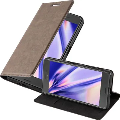 Produktbild von Cadorabo Hülle für Sony Xperia X PERFORMANCE Schutz Hülle in Braun Handyhülle Etui Case Cover Magnetverschluss