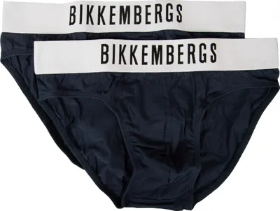 Immagine prodotto di Slip uomo BIKKEMBERGS confezione 2 capi elastico a vista cotone elasticizzato underwear articolo BKK1USP10BI bi-pack, S - EU S - US XS - FR 2, Cotone 95%,Spandex 5%