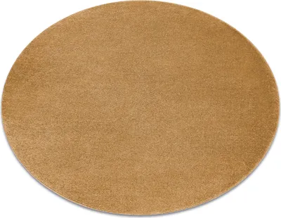 Zdjęcie produktu dla Dywan SOFTY koło Jednolity, jednokolorowy złoty żółty koło 120 cm