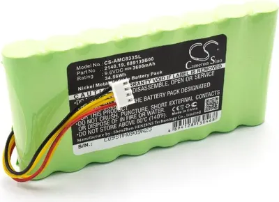 Produktbild von vhbw Akku Ersatz für AMC 2140.19, 689139B00, 694233 für Messgerät (3600 mAh, 9,6 V, NiMH)