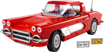 Produktbild von LEGO Icons Corvette Modellauto-Set, klassischer Sportwagen zum Bauen, Modellbausatz für Erwachsene, ikonisches amerikanisches Chevrolet, Geschenke für Männer, Frauen, Ihn oder Sie 10321