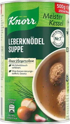 Produktbild von Knorr Meisterkessel Leberknödel Suppe 500g