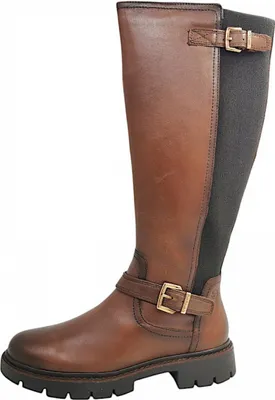 Imagen del producto de Zapatos cómodos para mujer de la marca Tamaris, tipo bota con cremallera, color marrón, ideales para uso diario