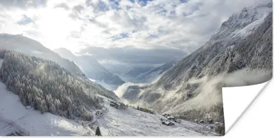 Produktbild von MuchoWow® Poster Verschneite Berge in Italien 40x20 cm - Poster für die Wand - Poster Schlafzimmer