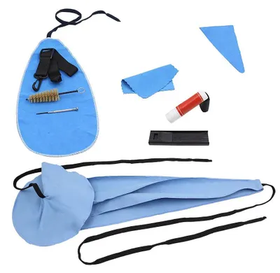 Immagine prodotto di Kit di pulizia per sassofono - 10 pezzi - Spazzolino per bocchino - Blu