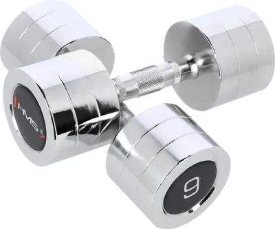Obrázek produktu pro Chromované ocelové činky - ideální pro fitness a silový trénink 9 kg (2 ks)