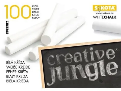 Obrázok produktu pre Krieda na tabuľu, okrúhla, SAKOTA, biela