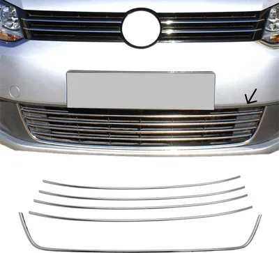 Zdjęcie produktu dla Listwy osłony chłodnicy Listwy osłony chłodnicy do VW Caddy Comfortline 2010-2015 chrom 5x