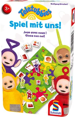 Zdjęcie produktu dla Schmidt Spiele Teletubbies Zagraj z nami!, gra w kości, gra podróżna, gra towarzyska, gra, od 2 do 4 graczy, 51414