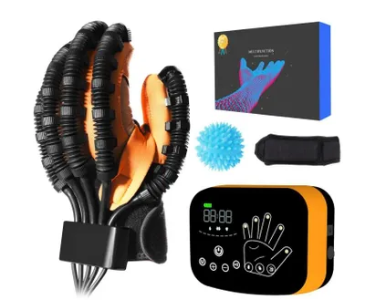 Produktbild von Schlaganfall Hand XL Größe (LINKS) Funktion Rehabilitation Roboter Handschuhe, Hand-Therapie-Handschuh, Finger Robotic Training Roboter Handschuhe.