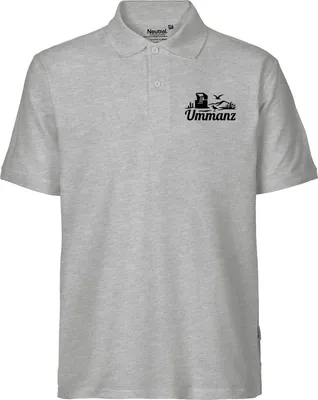 Produktbild von Huuraa Herren Polo Shirt Ummanz Strandmotiv XL Sport Grey Bio Baumwolle Fairtrade Poloshirt Geschenkidee