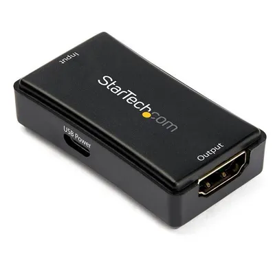 Immagine prodotto di StarTech.com Amplificatore HDMI da 14 m - 4K 60Hz - Alimentazione USB - Amplificatore/Estensore di segnale HDMI - Ripetitore/Booster in linea HDMI - Estensore video HDMI attivo 4K60 - Supporto audio 7.1 (HDBOOST4K2)