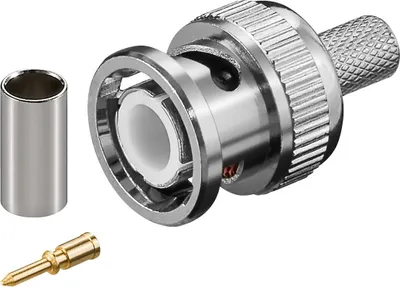Produktbild von goobay BNC Crimpstecker für RG 59/U Kabel mit GoldPin (Bulk)