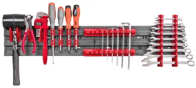 Immagine prodotto di Pannello portattrezzi - Contenitore per utensili - 78 x 13 cm - Montaggio a parete - Ideale per il garage