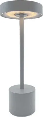 Image de Lampe de Table Sans Fil, LUMISKY ROBY GREY, H30 cm, Tactile Aluminium, Gris Clair, LED