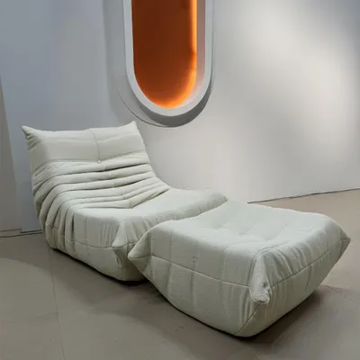 Produktbild von Relaxsessel Fernsehsessel Sofa bequemer sessel mit Hocker Beige