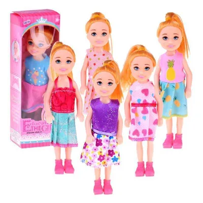 Zdjęcie produktu dla Laleczka mini 13cm lalka w sukience do domku ZA4628