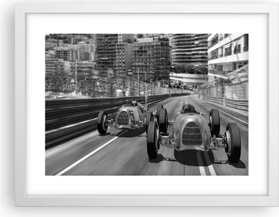 Produktbild von Gerahmtes Poster - Weißer Rahmen - Formel 1 Retro - 40x30 cm - Wand Bild - Wanddeko - Wandbilder - Kunstposter - Wandposter - Bilderrahmen - Bilder - Kunstdruck - Wanddekoration - P2WAA40x30-4843