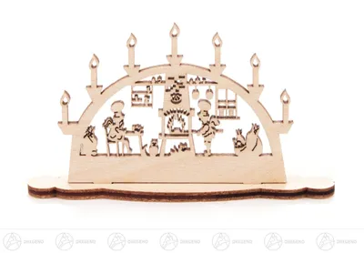 Obrázok produktu pre Sviečkový oblúk mini sviečkový oblúk s pekárňou šírka x výška x hĺbka 9 cm x 5 cm x 1,5 cm NOVINKA