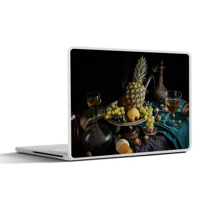 Produktbild von MuchoWow® Laptop Aufkleber Sticker Cover Obst - Wein - Stilleben 32.5x23.5 cm - Sticker für Laptop - Selbstklebend