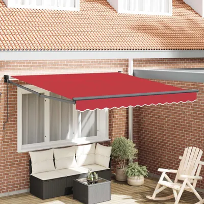 Image de Maison Exclusive - Store banne télescopique rouge 300 x 250 x 165 cm