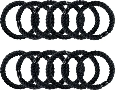 Immagine prodotto di Fascetta per capelli 12 pezzi signore treccia elastica nero