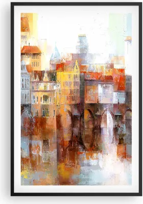 Produktbild von Gerahmtes Poster - Schwarzer Rahmen - Stadt Mietshaus - 61x91,5 cm - Wand Bild - Wanddeko - Wandbilder - Kunstposter - Wandposter - Bilderrahmen - Bilder - Kunstdruck - Wandbild - P2BPA61x91-3476