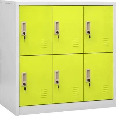 Produktbild von Schließfachschrank Hellgrau und Grün 90x45x92,5 cm Stahl , Aktenschränke Design 2024