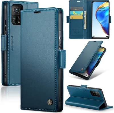 Produktbild von Xiaomi Mi 10T Hülle, Leder Brieftasche Kartenfach Schutzhülle mit Standfunktion für Xiaomi Mi 10T / 10T Pro 5G / Redmi K30S Ultra Blau