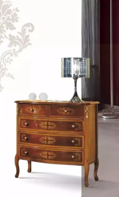 Immagine prodotto di Cassettiera classica di design in legno 4 cassetti marrone mobili da soggiorno