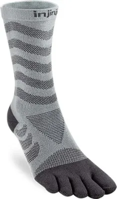 Produktbild von Injinji Ultra Run Crew Socken Grau EU 40 1/2-44 1/2+ Frau Grau EU 40 1/2-44 1/2+