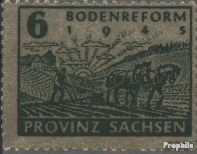 Produktbild von Briefmarken Sowjetische Zone (All.Bes.) 1946 Mi 90VI, dickes E in SACHSEN (Feld 9) postfrisch Bodenreform