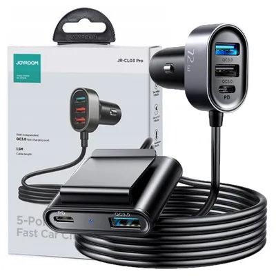 Produktbild von JOYROOM JR-CL05, Auto, Zigarettenanzünder, 1,5 m, Schwarz