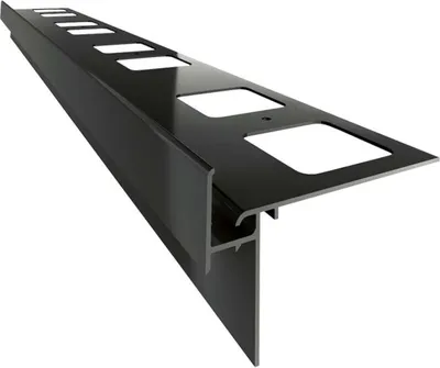 Zdjęcie produktu dla Renoplast Profil okapowy aluminiowy K35, Do posadzki klejonej na tarasy i balkony, Profil prosty 200cm, Grafit