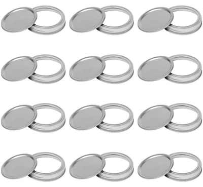12er-Pack 86mm Einmachglasdeckel, leckfrei, für Mason Gläser
