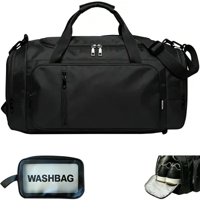 Image de Omgoods - Sac de sport grande capacité avec sac à linge et compartiment à chaussures