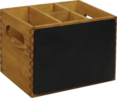 Obrázek produktu pro Držák na příbory Olympia, dřevěný, s tabulí