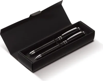 Produktbild von Schreibset / bestehend aus Kugelschreiber und Rollerball / Farbe: schwarz