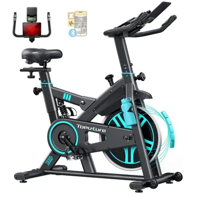 Produktbild von Toputure Speedbike mit App‑Kompatibilität, Magnetwiderstand & Herzfrequenzmessung, 15 kg Schwungrad, Stoßdämpfung, LCD‑Display, flüsterleise, max. 159