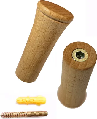 Produktbild von Set von 6 Kleiderhaken (Buchenholz)