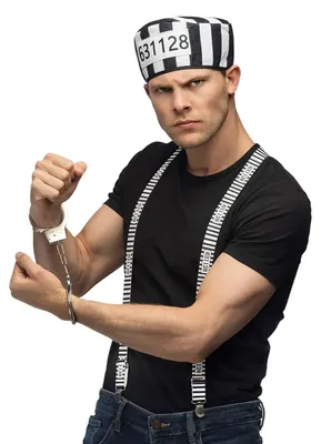 Produktbild von Sträfling Kostüm-Set für Erwachsene - Einheitsgröße