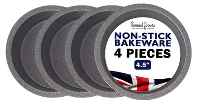 4er-Set Backformen 11,5 cm antihaftbeschichtet ofenfest