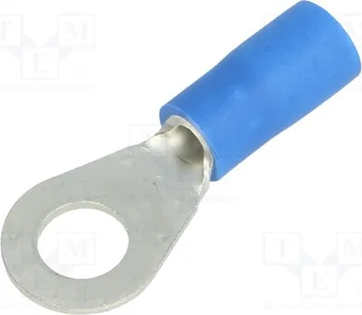 Immagine prodotto di 10 connettori a crimpare per cavi, modello M5, diametro: 5,3 mm, per collegamenti da 1 a 2,5 mm², isolati, modello FVGS5-2.5, con isolamento